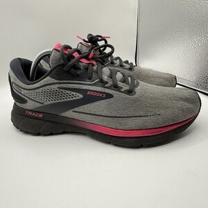 Brooks Trace 2 Gray Pink Running Shoes‎ Sneakers Size Women's 12 *Heal Holes